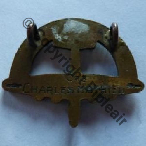 3134.EMGA GROUPES LOURDS  CARTIER PARIS 2Anneaux Dos lisse Grave CNE CHARLES MATHIEU 27x33mm  Src.ffl06cine 450EurInv 